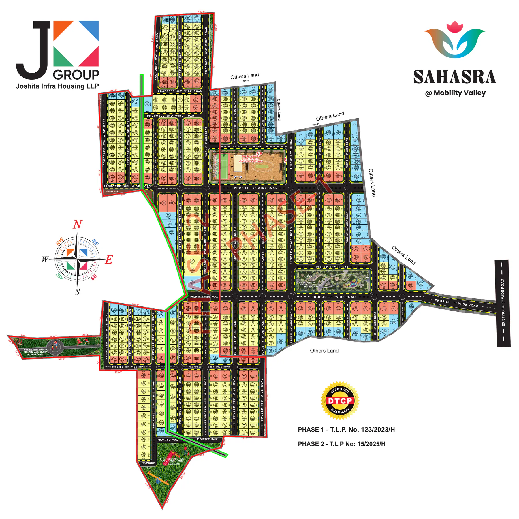 Sahasra DTCP-approved plotted layout master plan near Shankarpally